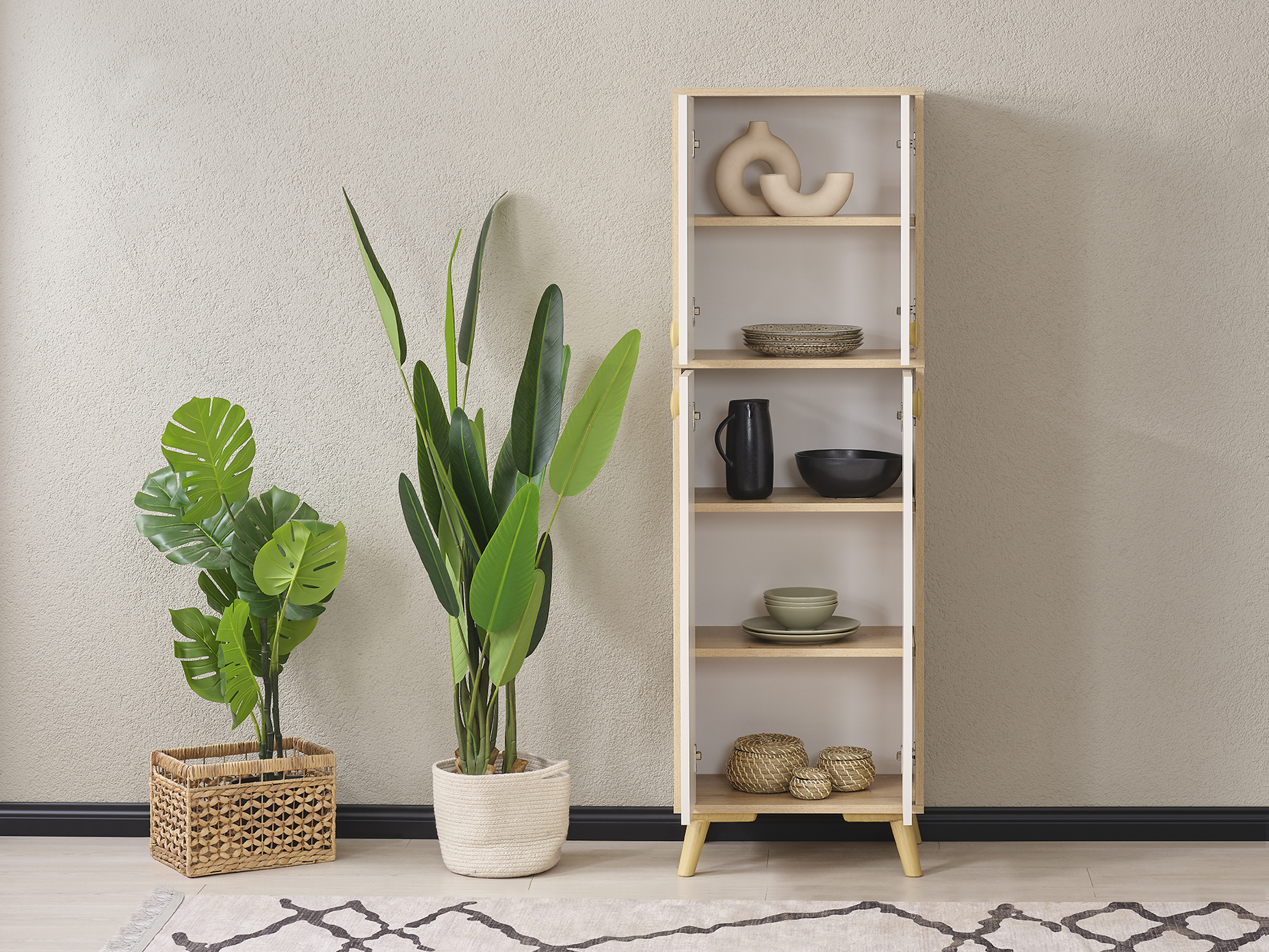 PUZZLE 170CM LIK DAR ÇOK AMAÇLI DOLAP