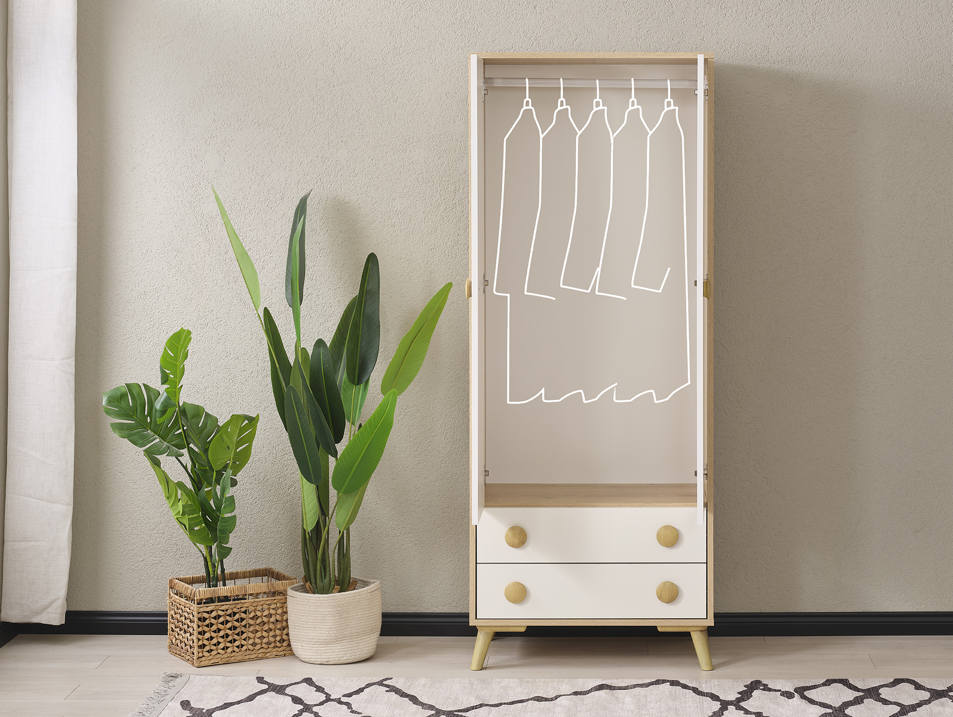 PUZZLE 2 KAPAKLI DOLAP