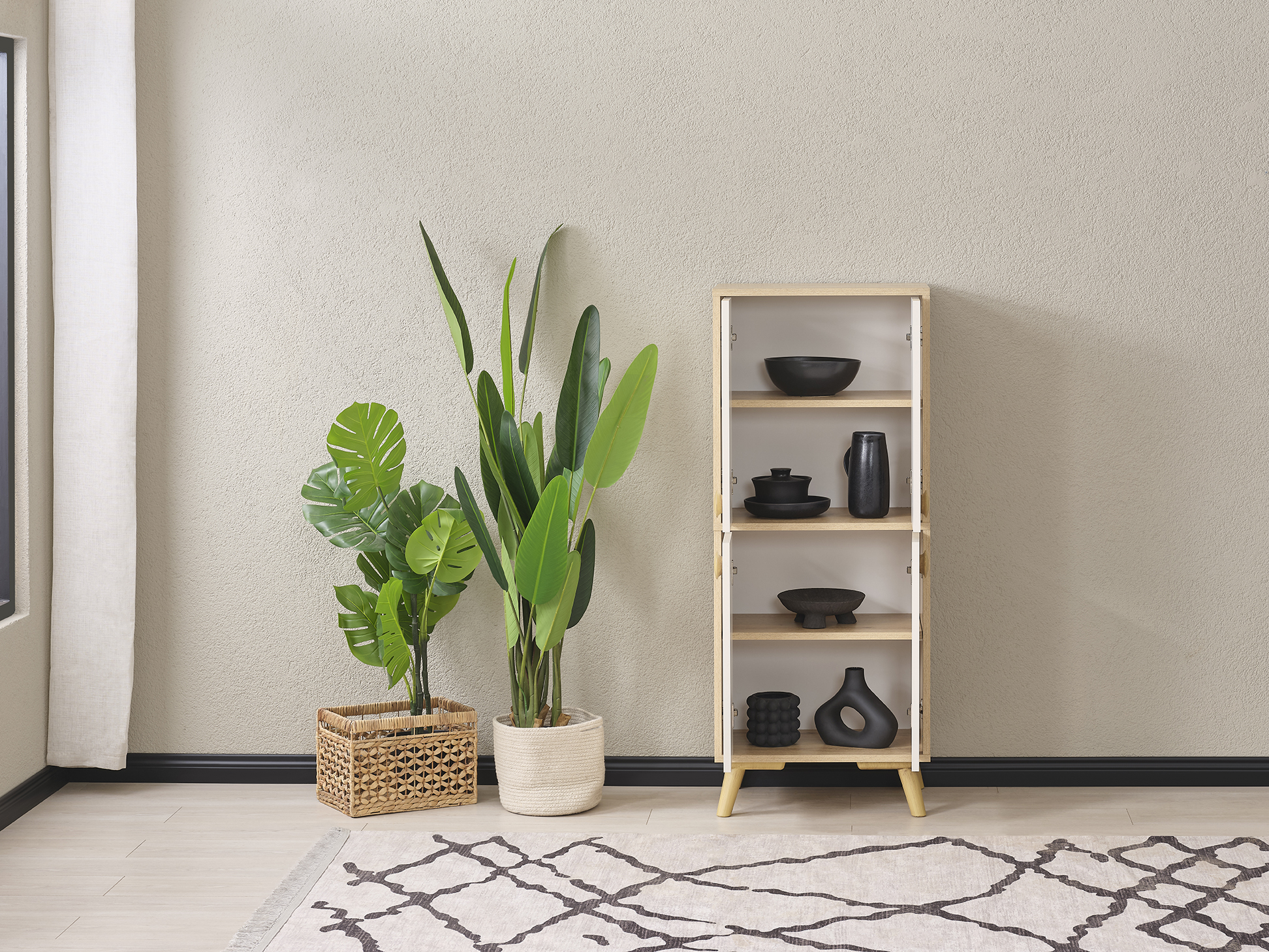 PUZZLE 132CM LIK DAR ÇOK AMAÇLI DOLAP