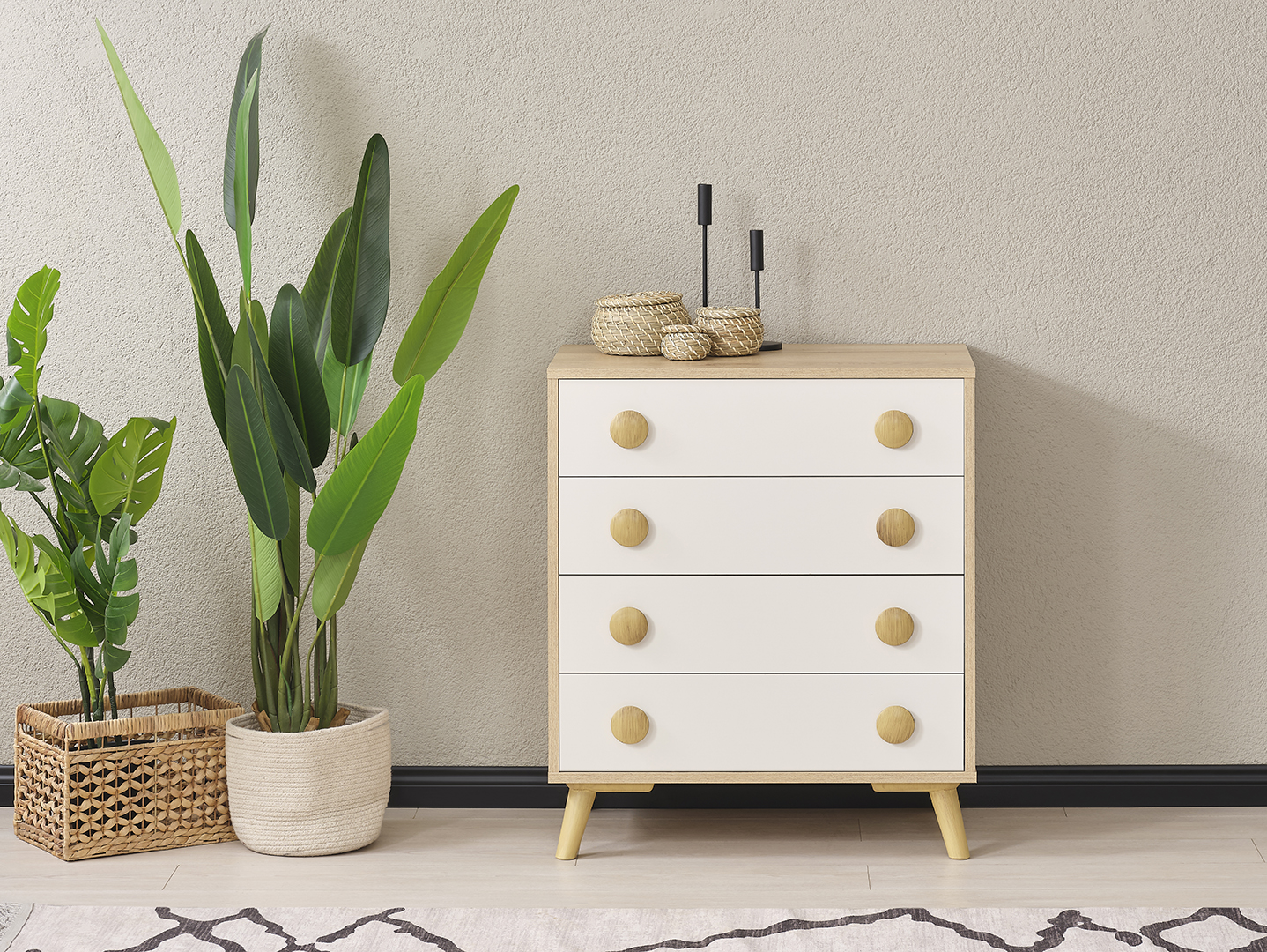 PUZZLE 4 ÇEKMECELI ÇOK AMAÇLI DOLAP