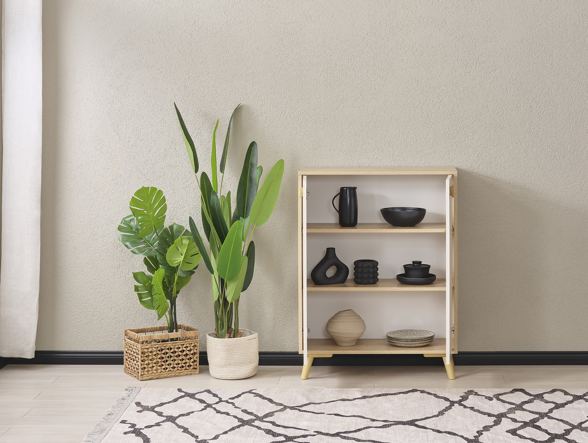 PUZZLE 112CM LIK GENIS ÇOK AMAÇLI DOLAP