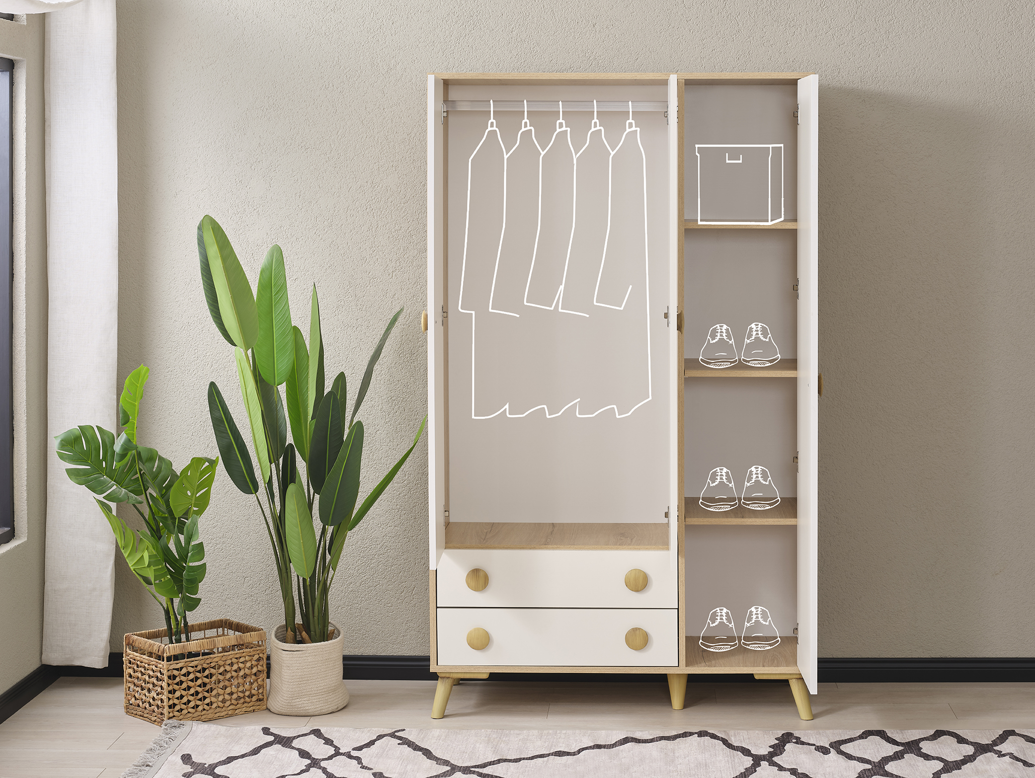 PUZZLE 3 KAPAKLI DOLAP