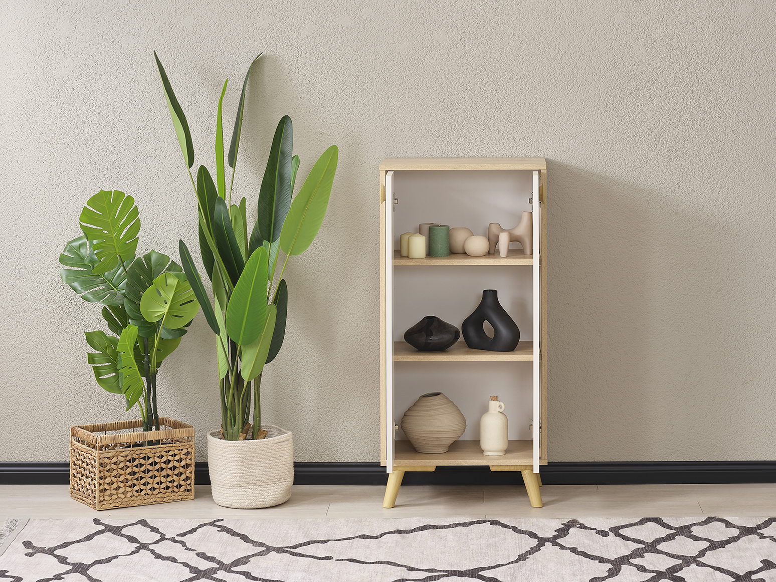 PUZZLE 112CM LIK DAR ÇOK AMAÇLI DOLAP