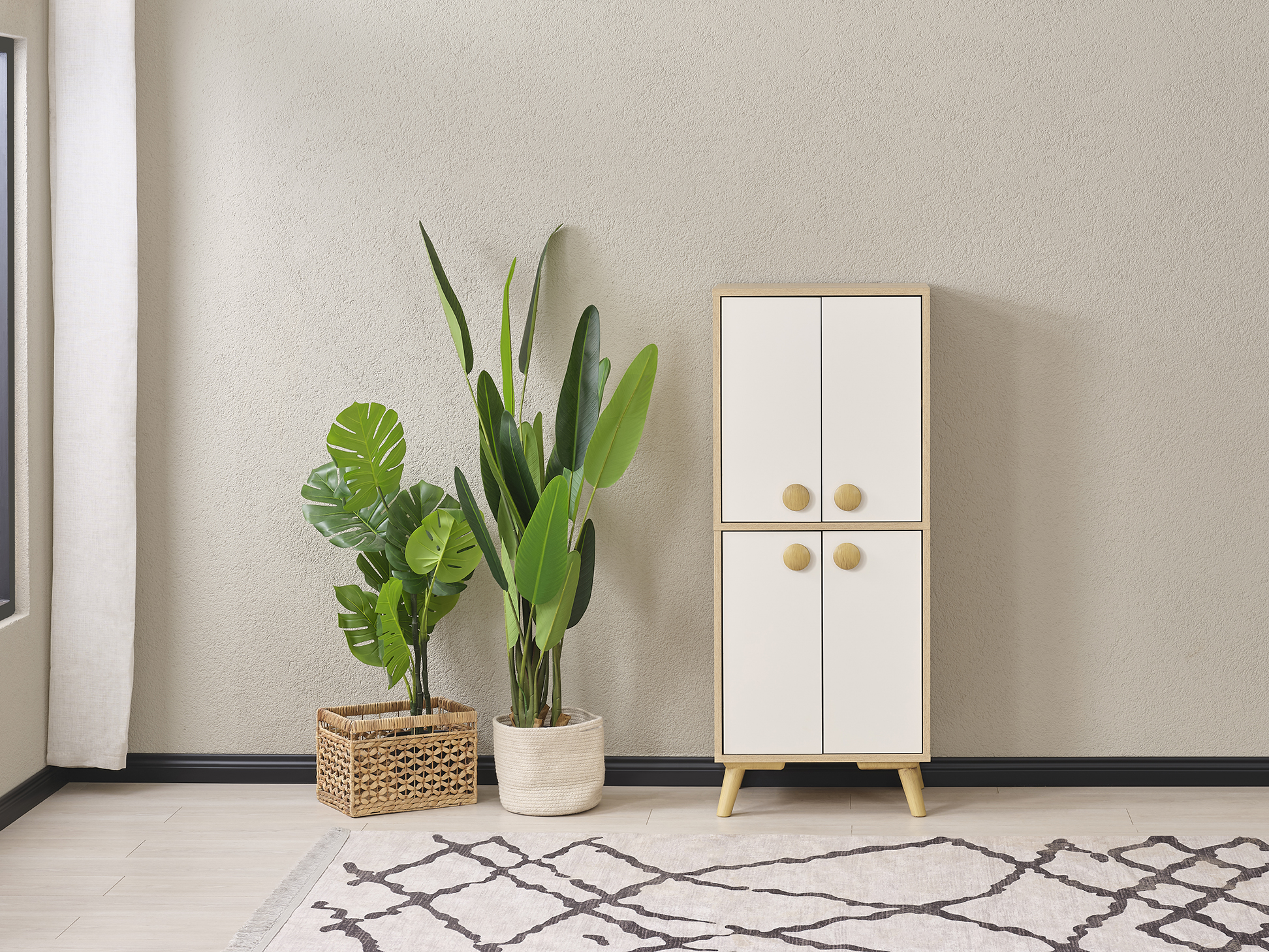 PUZZLE 132CM LIK DAR ÇOK AMAÇLI DOLAP